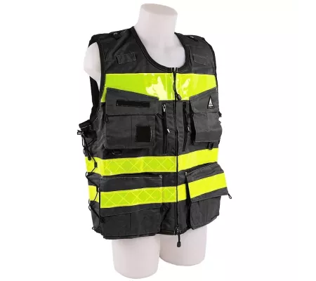 Gilet de Intervención Negro STAFF ACCESS – Talla L/XL – Multi-bolsillo