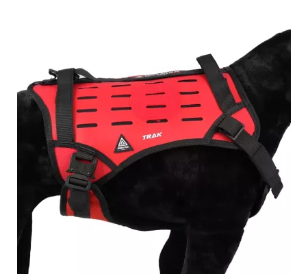 Harnais TRAK Rouge pour chien – Confort et sécurité