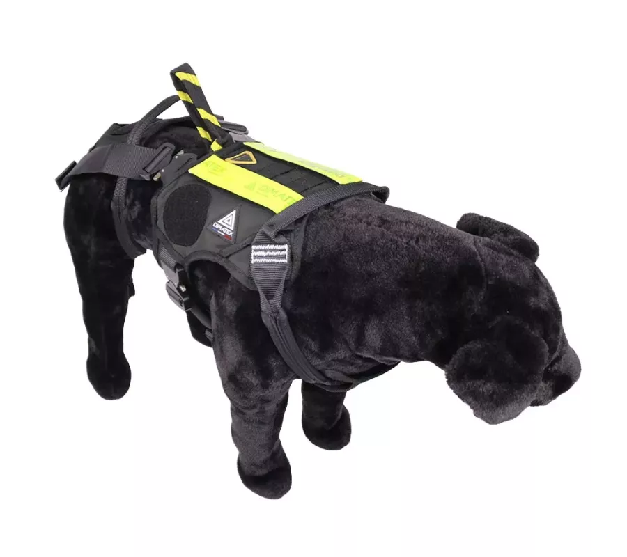Harnais treuillable SALVATEX Noir – Chien sécurité et performance