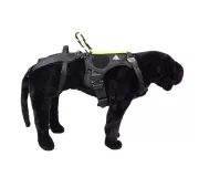 Harnais treuillable SALVATEX Noir – Chien sécurité et performance