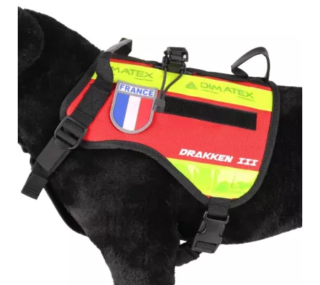 Arnés DRAKKEN 3 Rojo – Perro seguridad y confort