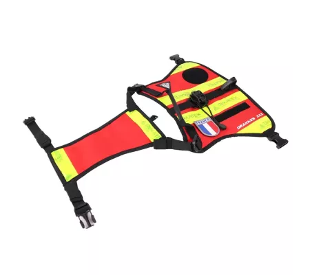 Arnés DRAKKEN 3 Rojo – Perro seguridad y confort