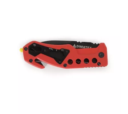 Cuchillo NEW YORK Rojo – Herramienta de rescate multifunción