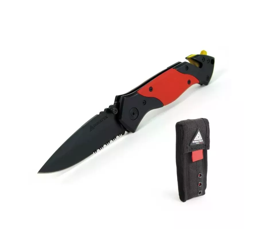 Cuchillo RESCUE Black Line – Herramienta multifunción de rescate