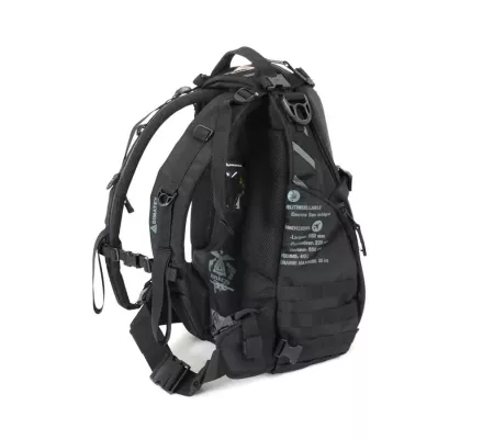 Mochila BRACO XL Full Black táctica, resistente y espaciosa