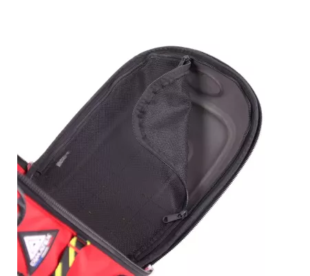 Mochila MATT MINI Roja compacta, resistente y reflectante