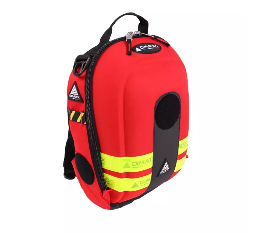 Mochila MATT MINI Roja compacta, resistente y reflectante