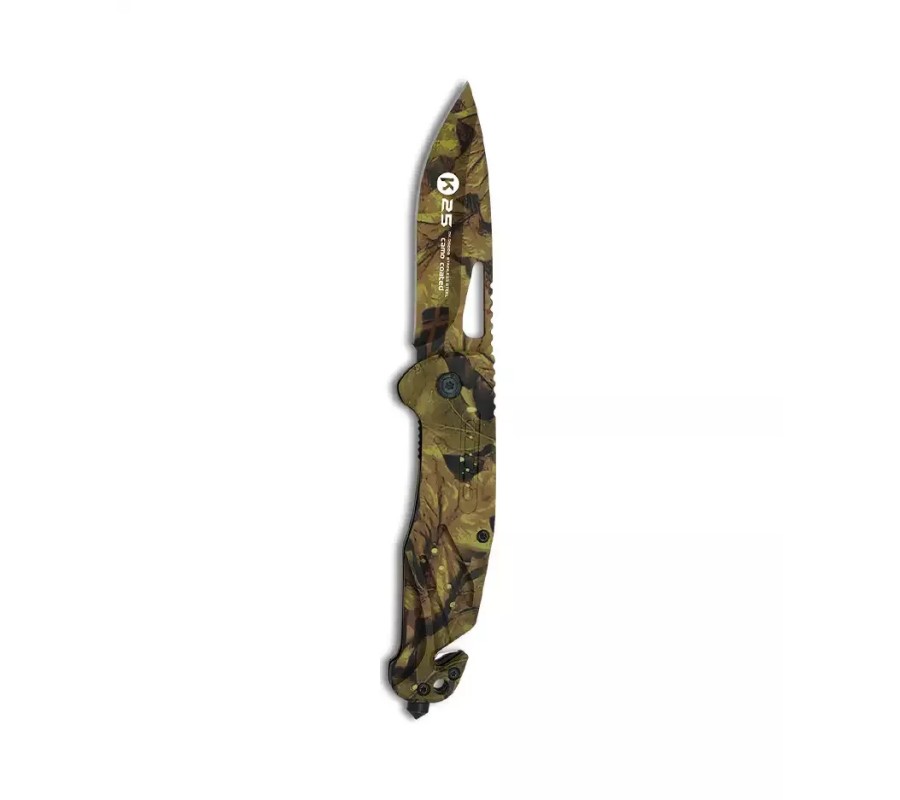 Navaja táctica plegable de camuflaje G10 – K25