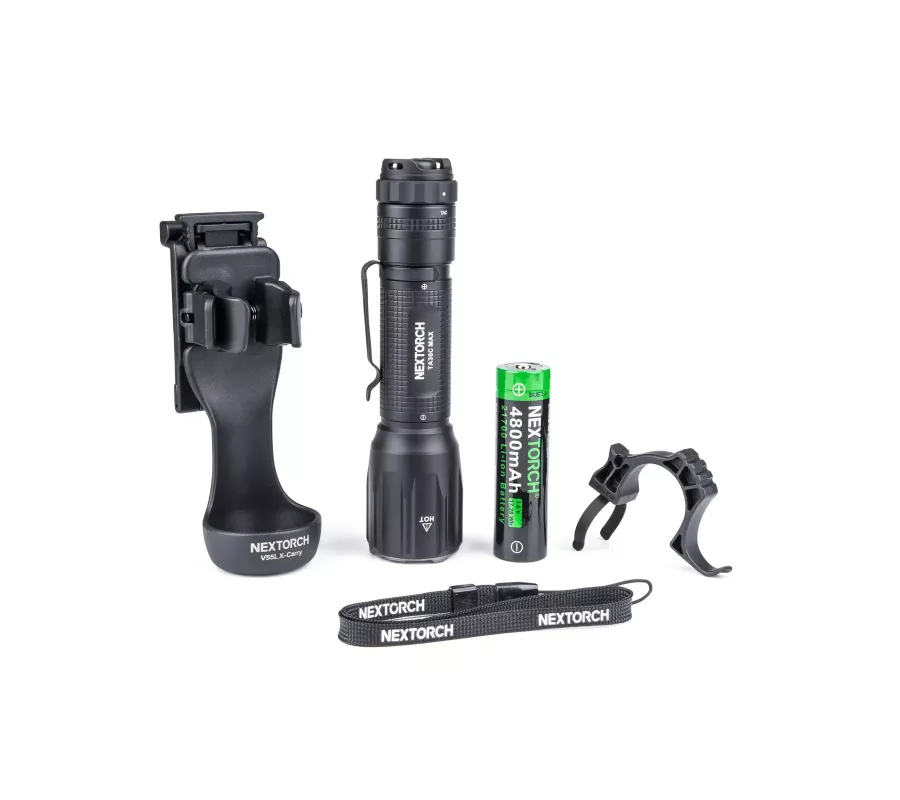 Lámpara TA30MAX con accesorios V55L y FR-2 - NEXTORCH