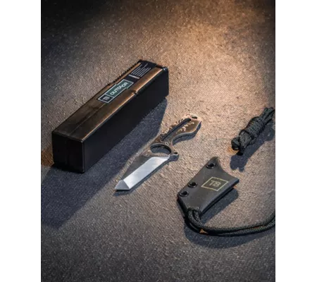 Cuchillo S-NECK con funda de Kydex + cuerda