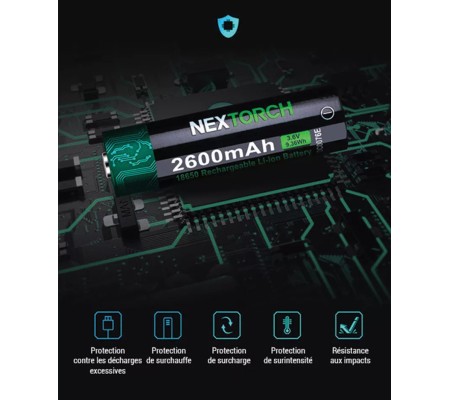 Batería BW20024 18650 de iones de litio - NEXTORCH