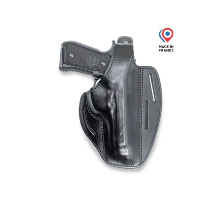 Funda de cuero Flatguard para uso civil - Para zurdos