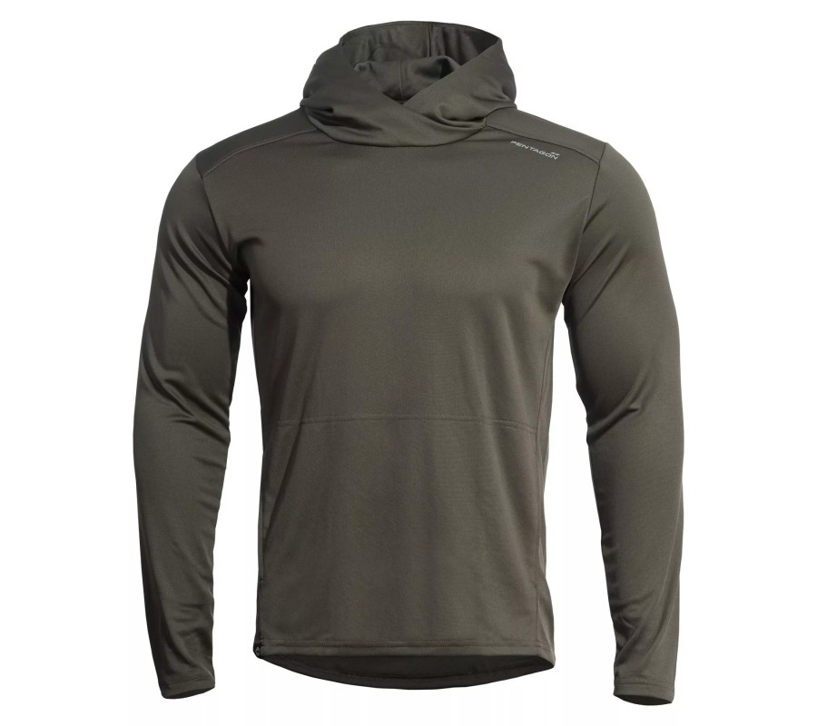 Camiseta Técnica Pentagon Orion Activity con Capucha Negra K09049-01 | Feelgood XS