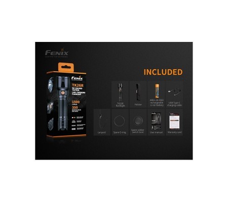 PACKTK26R: Linterna TK26R + Cono tráfico blanco AOT-02 + Funda de cordura | XS Equipament