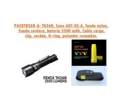 PACKTK26R-A: Linterna TK26R + Cono tráfico Amarillo AOT-02-A + Funda de cordura | XS Equipament