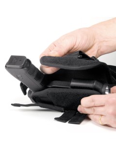 Funda para diestros Zoom VKZ804, negra, para GLOCK 17/18/19/22/23 con linterna/láser | XS Equipament