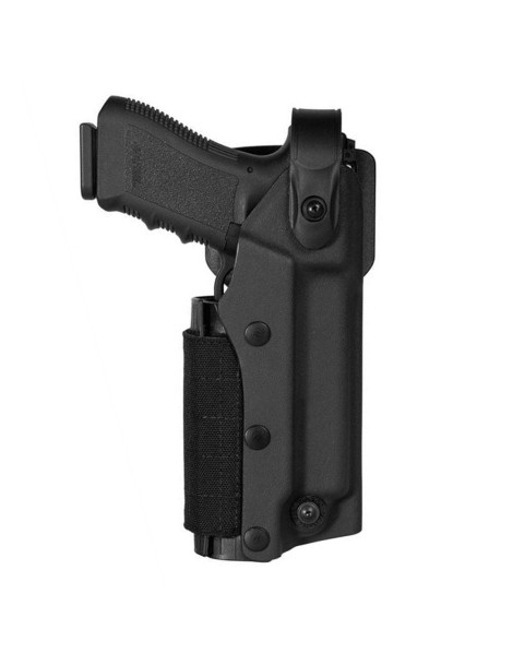 Funda para diestros Zoom VKZ804, negra, para GLOCK 17/18/19/22/23 con linterna/láser | XS Equipament