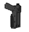 Funda para diestros Zoom VKZ804, negra, para GLOCK 17/18/19/22/23 con linterna/láser | XS Equipament