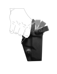 Funda para diestros Zoom VKZ804, negra, para GLOCK 17/18/19/22/23 con linterna/láser | XS Equipament
