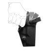 Funda para diestros Zoom VKZ804, negra, para GLOCK 17/18/19/22/23 con linterna/láser | XS Equipament
