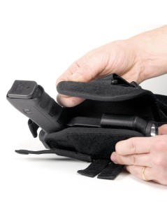 Funda para zurdos Zoom VKZ804 negra para GLOCK 17/18/19/22/23 con linterna/láser | XS Equipament