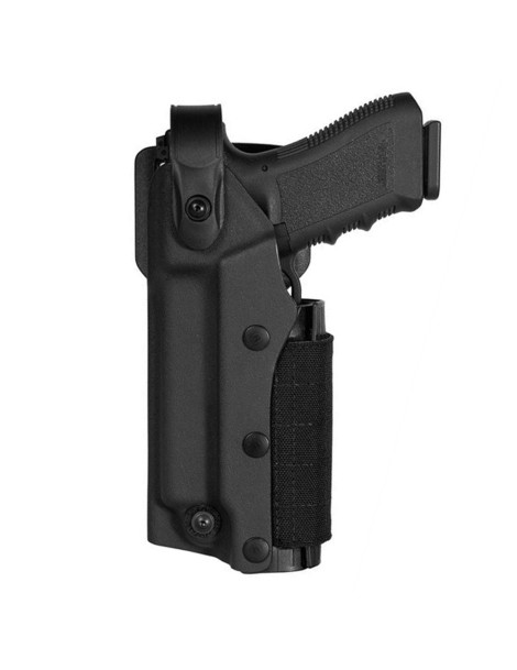 Funda para zurdos Zoom VKZ804 negra para GLOCK 17/18/19/22/23 con linterna/láser | XS Equipament