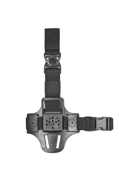 Placa de muslo compacta 1 correa 8K17 negra | XS Equipament