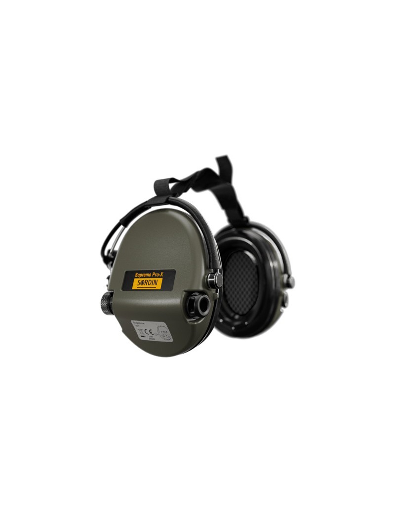 Orejeras de banda para el cuello de tela negra Supreme Pro-X | XS Equipament
