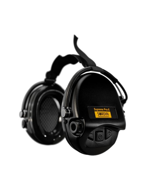 Orejeras de banda para el cuello de tela negra Supreme Pro-X | XS Equipament