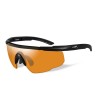 Gafas balísticas Saber Advanced, lentes de color negro ahumado/incoloro/naranja | XS Equipament