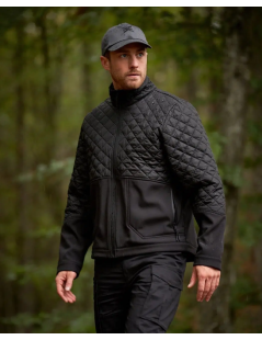 Chaqueta Softshell STORM Bimateria Negra – Táctica y versátil | XS Equipament