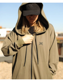 Cardigan Dona Anonymous Kaki – Amb Caputxa Oversize i Teixit Bi-Stretch | XS Equipament